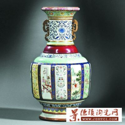 乾隆御窯多色釉大瓶